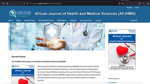 AFJHMS journal website