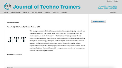 Techno Trainers journal website